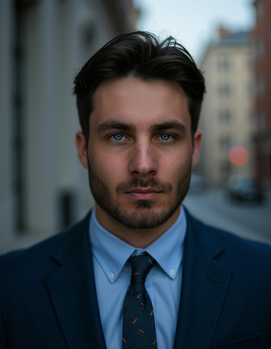 Stylish AI-generated boy PFP in blue tones